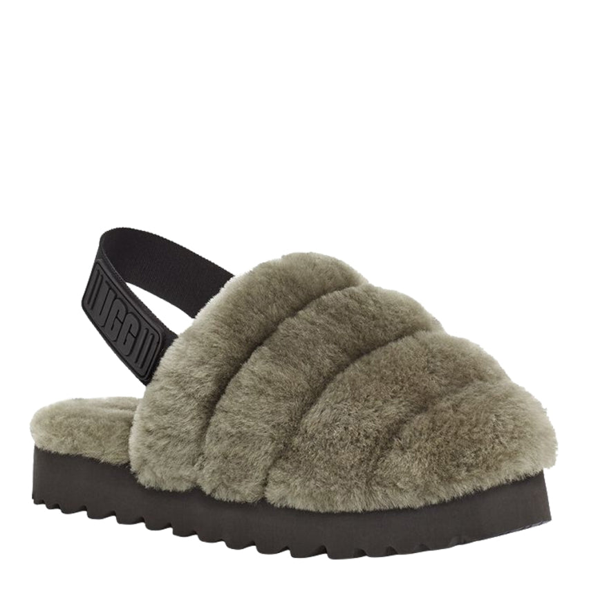 新品　未使用　UGG W SUPER FLUFF SLIPPER グレー　6 UGG アグ シューズ サンダル SUPER FLUFF SLIPPER スーパー