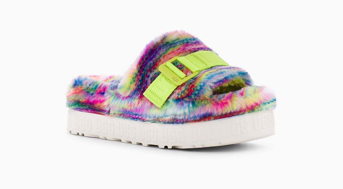 UGG カラフルファーサンダル Fluff Yeah Pixelate UGG Fluff Yeah Slide Pixelate - Trenton