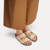 Women's Arizona Sandal - Suede Leather Flower Print