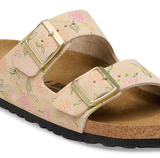 Women's Arizona Sandal - Suede Leather Flower Print