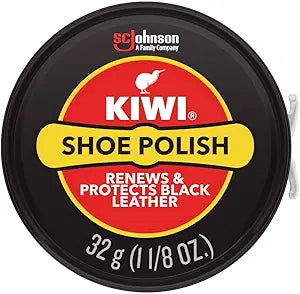 KIWI Shoe Polish and Shine | Leather Shoe Care for Dress Shoes and Boots | Carnuba Wax
