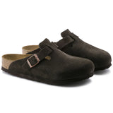 Women's Boston Clog - Suede Leather