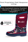 Girls' Midnight Floral Neoprene Rain/Snow Boots