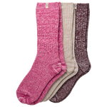 Women's Rib Knit Slouchy Crew 3 Pack