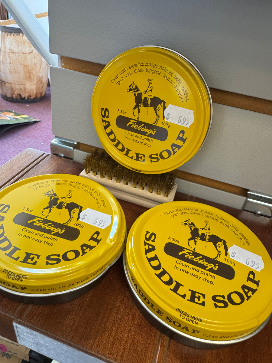 Fiebing's Yellow Saddle Soap for Leather (3.5 oz Tin) - Leather Cleane