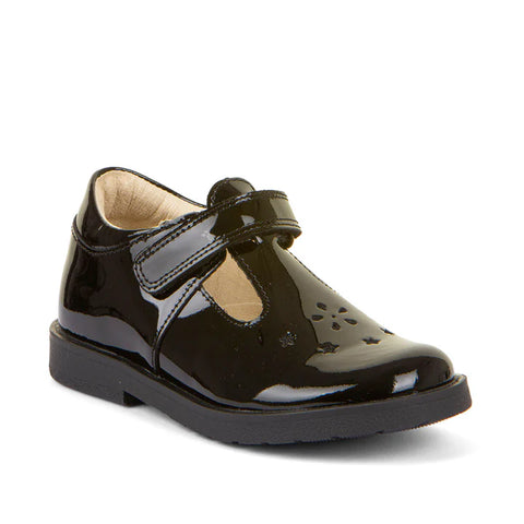 Froddo Evia T-Bar Black Leather School Shoe – G3140128-1