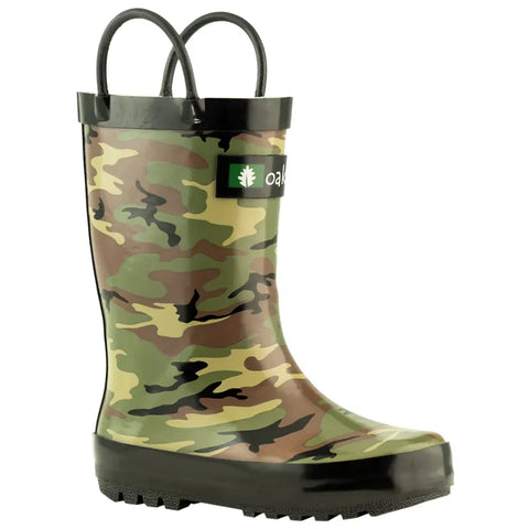 Boys' Army Camo Rainboot